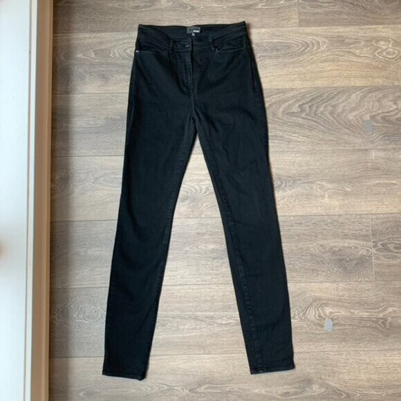 Aritzia Wilfred Free Women's Skinny Jeans Black midrise Stretch Denim Size 0 - Picture 2 of 13